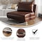Flash Furniture Shaw Convertible Tri-Fold Sleeper Chair with Pillow, Adjustable Sleeper, Brown LeatherSoft BO-BS-BS031-BRN-GG - alternate 7